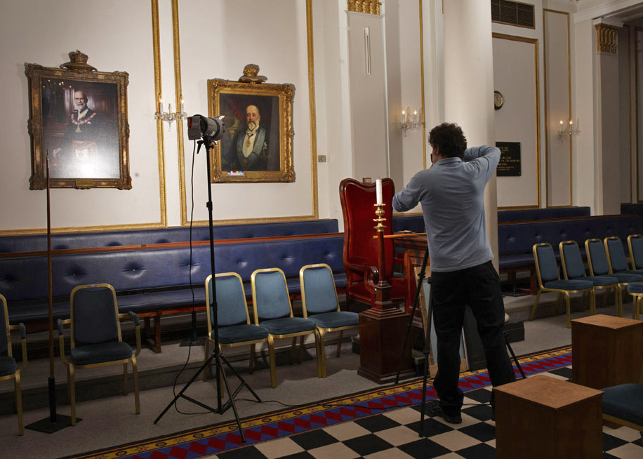 Photographing in Grand Temple of Freemasons, St James'